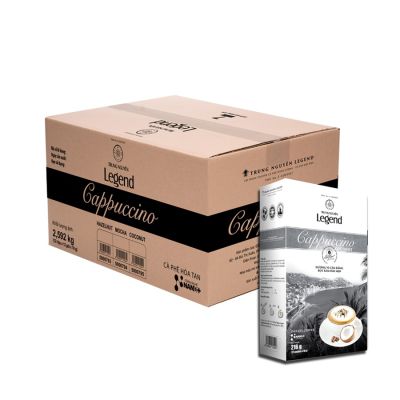 Trung Nguyên Legend Cappuccino Coconut 12 sticks 18gr - Thùng 12 hộp