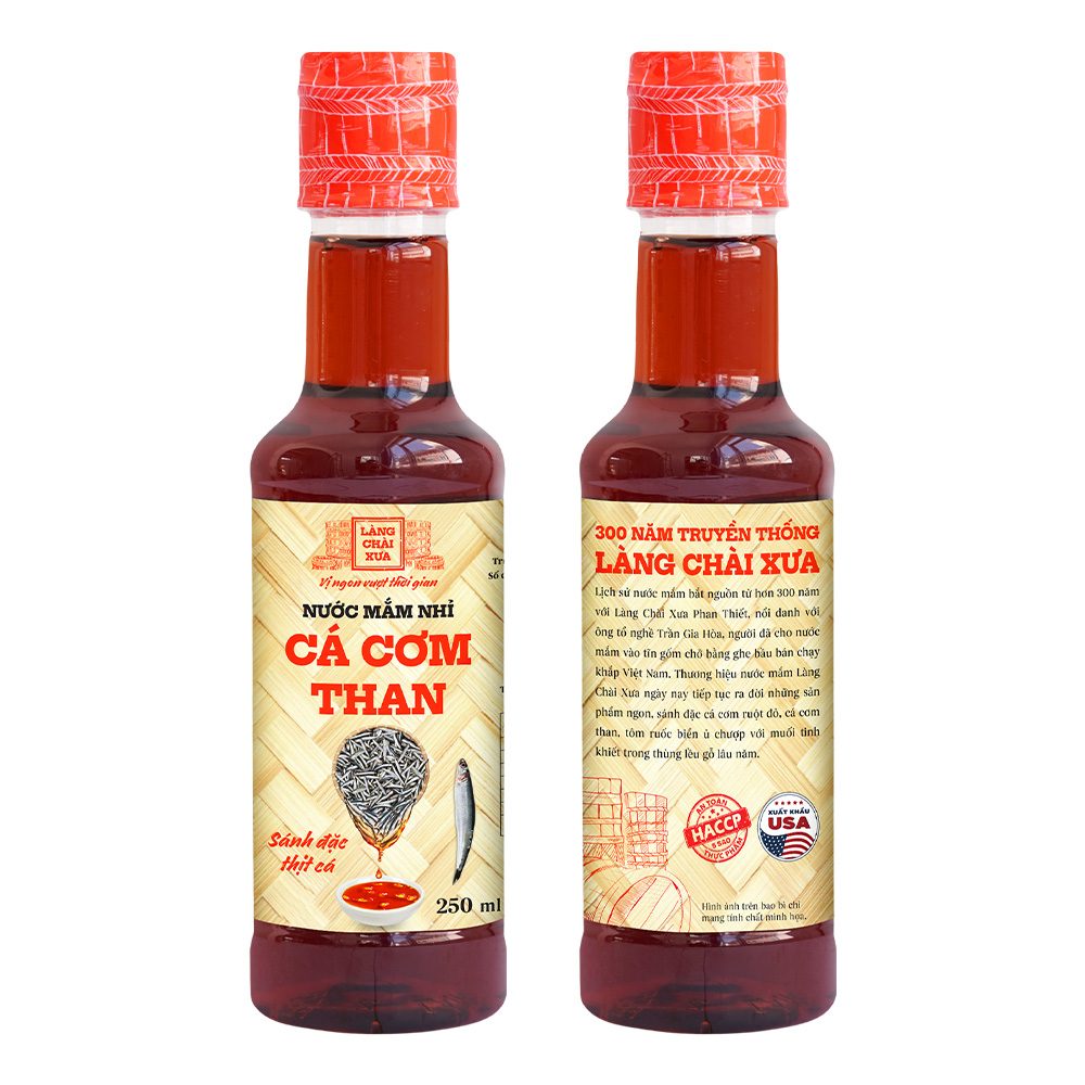 Nước mắm nhỉ cá cơm than truyền thống Làng Chài Xưa sánh đặc thịt cá 300 năm truyền thống