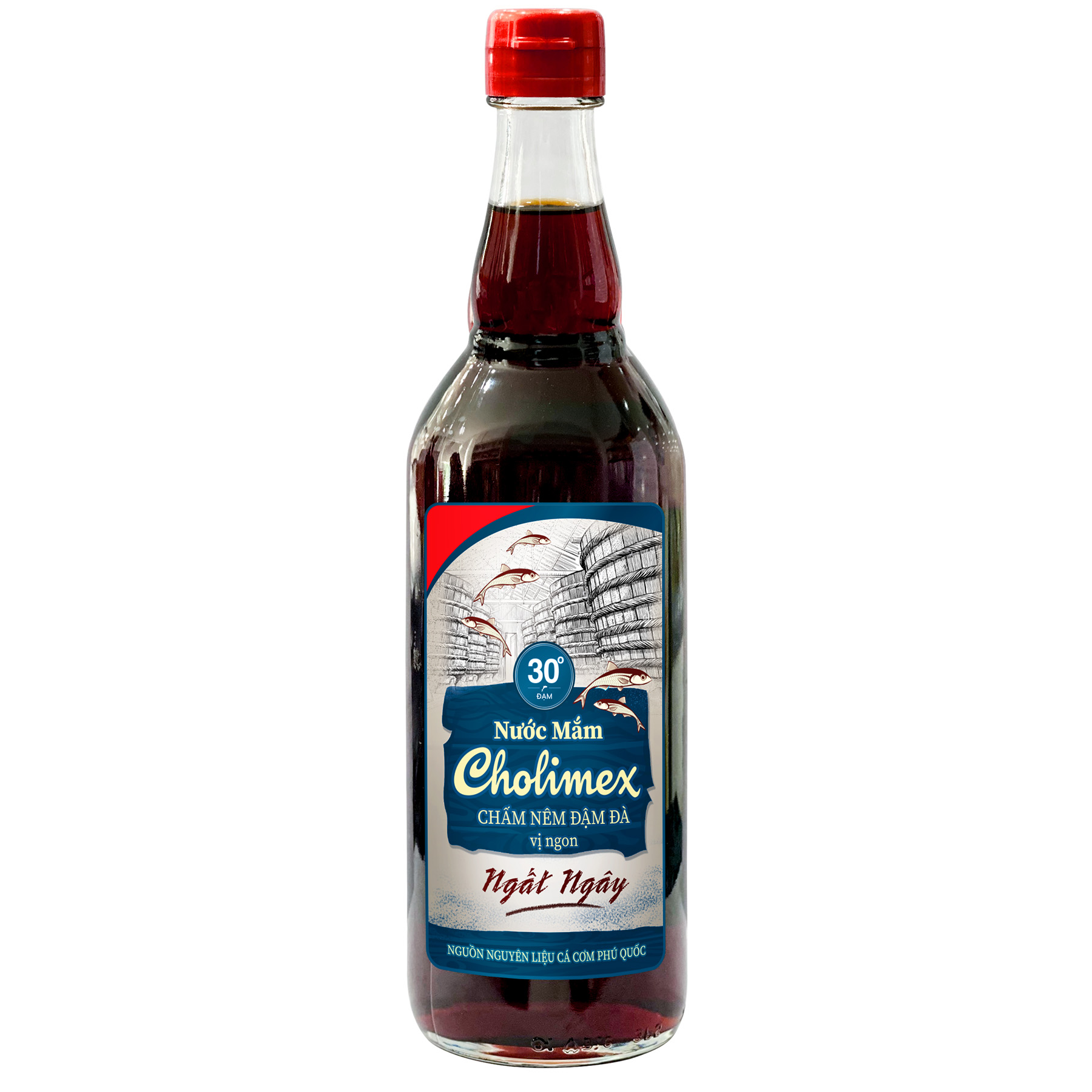 Nước mắm Cholimex 30 độ đạm – chai thuỷ tinh 500ml