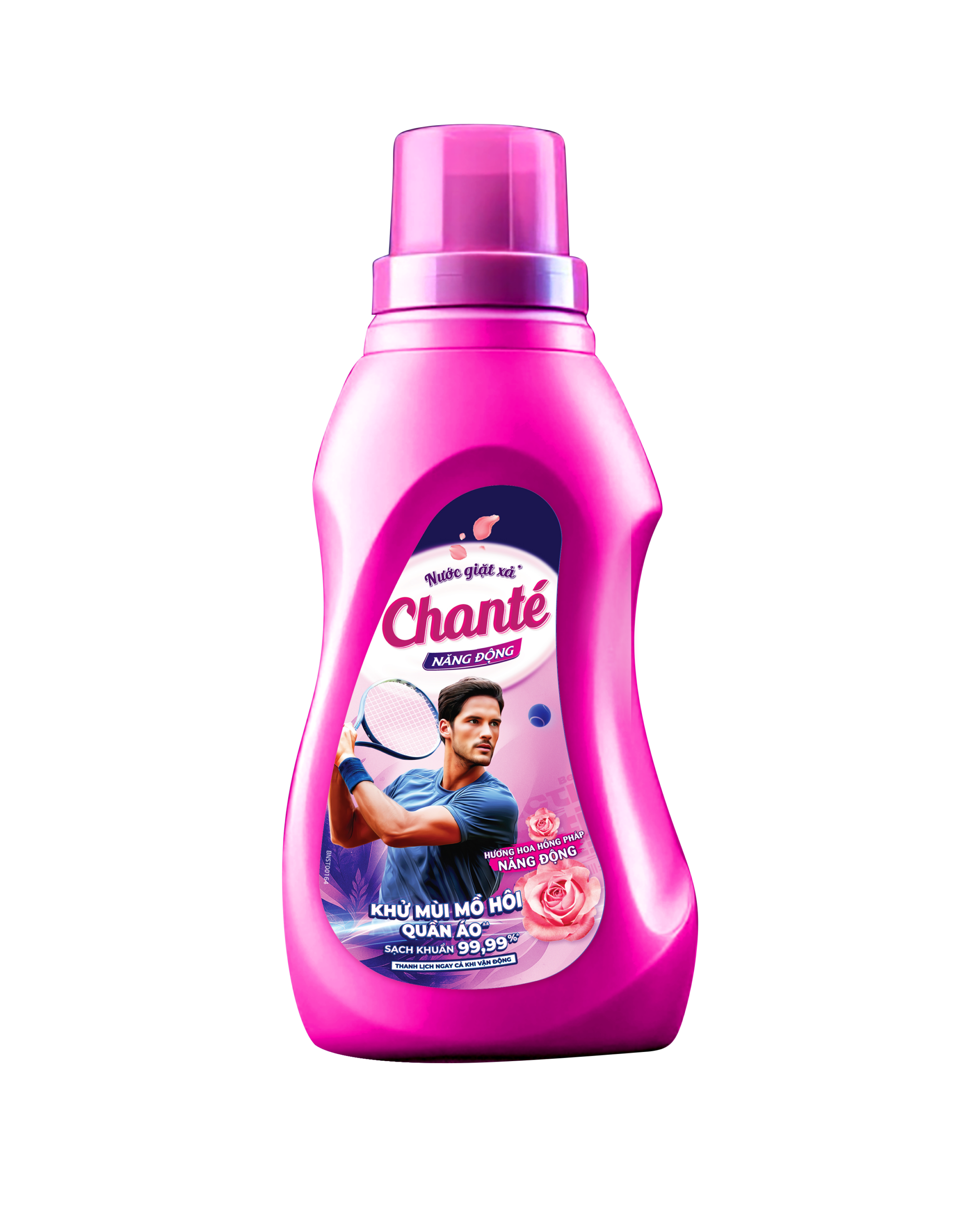 Nước giặt xả 8 trong 1 Chanté Năng Động hương hoa Hồng Pháp Năng động