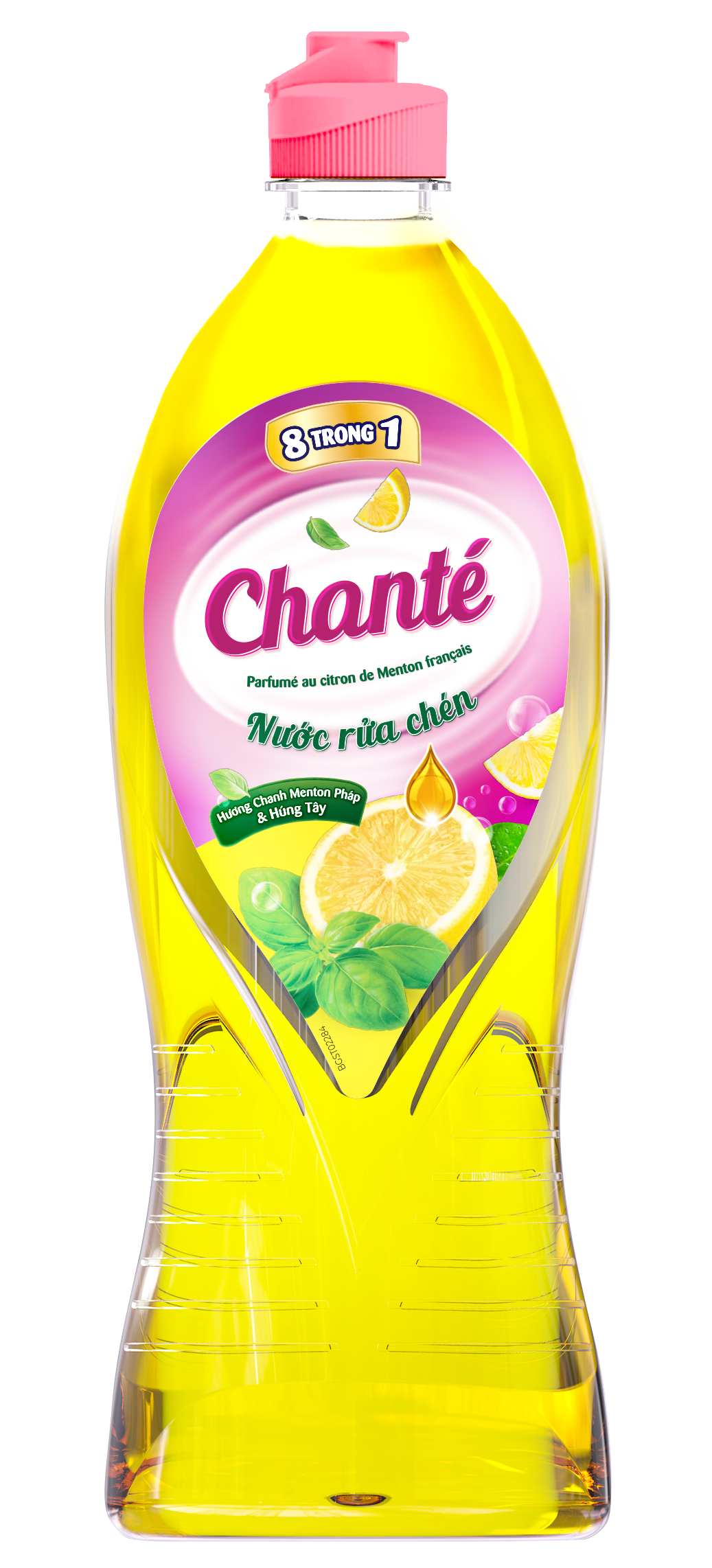 Nước rửa chén 8 trong 1 Chanté hương Chanh Menton Pháp & Húng tây 